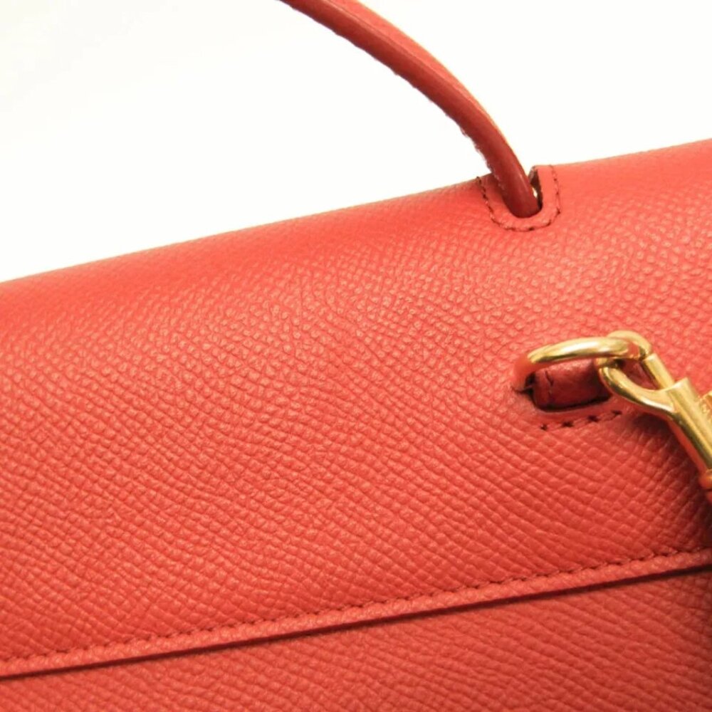 Celine Belt Bag Nano Women's Leather Handbag,Shoulder Bag Red Brown 950-021725 - Picture 8 of 16